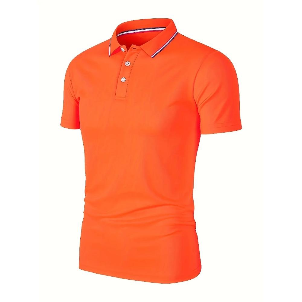 2026 Men's Summer Casual Breathable Comfortable Polo Shirt Men's Solid Color High Quality Short Sleeve T-Shirt