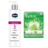 Vaseline Niacinamide Brightening Body Lotion & Mentholatum Apple Lip Balm Set