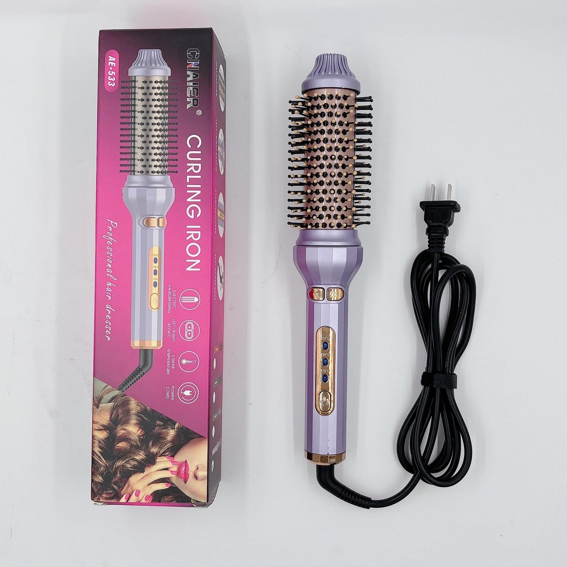 

1SET new automatic curling iron does not hurt the hair, portable home multi-function large wave straight curling dual-purpose curling iron AE533 Purple [Fully Automatic] European Standard
