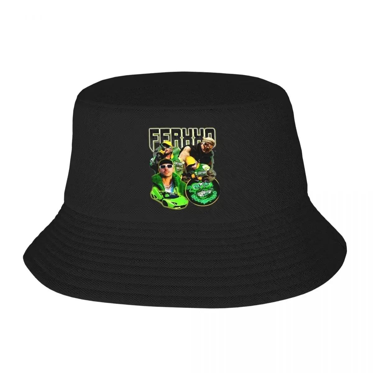 New Feid Ferxxo Green Rapper Bob Hat for Women Summer Travel Floppy Hat Harajuku Foldable for Outdoor Fishing Hats Bob One Size