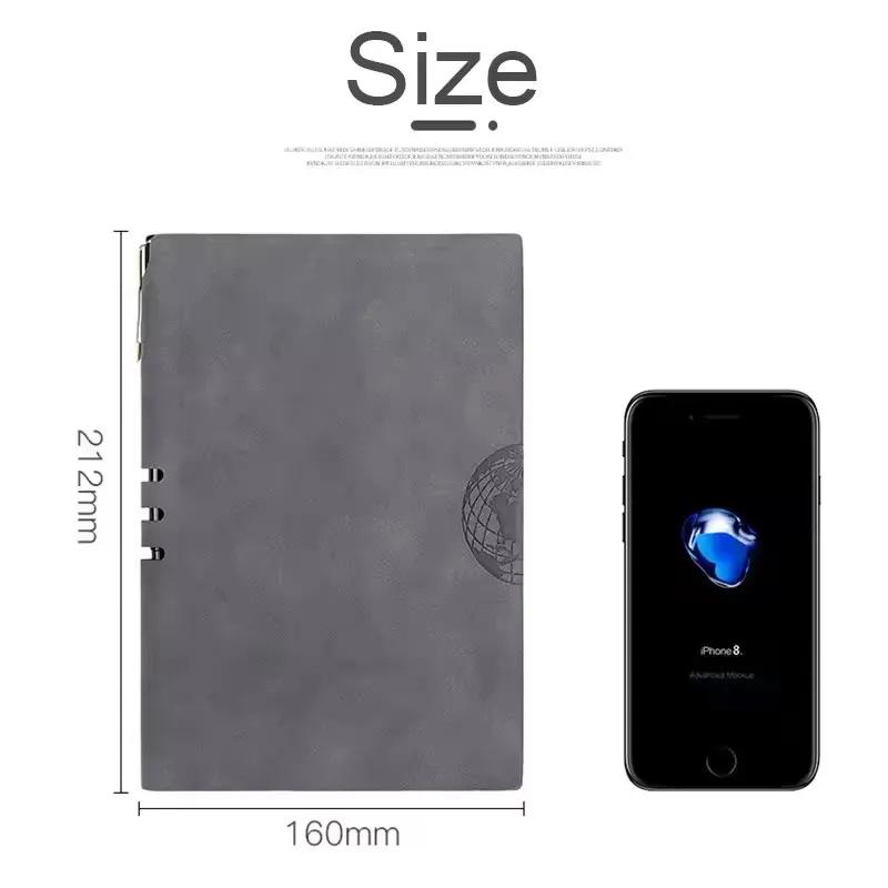 A5 Retrô Couro Genuíno Livro Material de Escritório Escola Caderno PU Bloco de Notas Diário Jornal de Negócios Planejador Papelaria Livro de Anotações