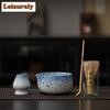 Kiln Fambe Flower Mouth Matcha Set Eight-piece Ceramic Imitation Song Dynasty Tea Tools Ceremony Whisk Stand Bowl Craft Supplies