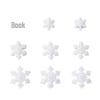 White Snowflake Resin Nail Art Decorations - 3D Hexagonal Winter DIY Accessories