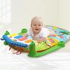 Baby Play Mat with Hanging Rattle Toy Light & Music Crawling Mat Kids Activity Gym Fitness Play Piano Game Blanket Early Educational Musical