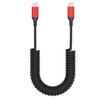 Spring-Stretch Type-C Fast Charging Cable for Phones & Tablets