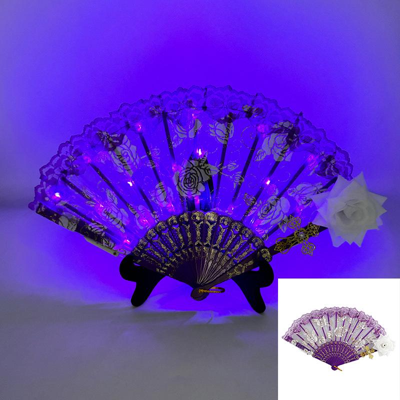 Luminous Foldable Glow Fan for Festivals & Raves