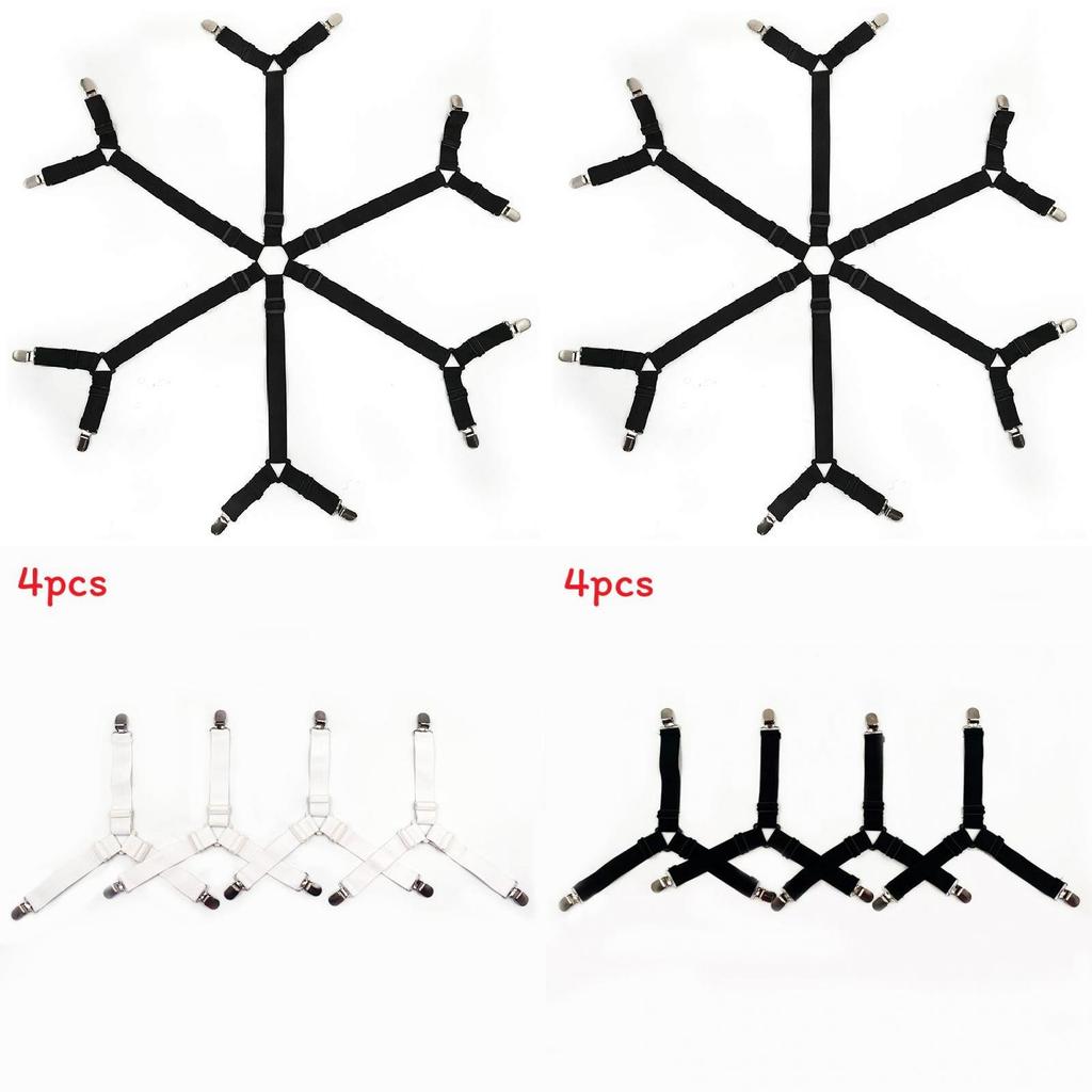 Adjustable Bed Sheet Clips Set For Nonslip Mattress And Curtain Securement