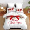 Soft with Soft Fabric Duvet Cover Quen Red White Christmas Warm Comforter Cover Farmhouse Holiday Decor Soft Duvet Cover Set 3 Pieces