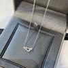 Necklace Plated 18k Rose Gold with Diamonds Small Clavicle Chain CNC High Version Niche Style