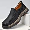 Fashion Fashion Leather Male Loafers Thick Bottom Business Shoes Men Slip-on Leather Mens Casual Shoes Senior Brand Male Hiking Footwear