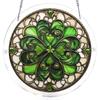 Round Stained Glass Window Hanging Panel with Abstract Forest and Pathway Design for Home Decoration Art Suncatcher
