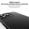 Premium Hidden Magnet Carbon Fiber Texture Anti-fall Shell For iPhone 17 Pro Max 16 15 14 Plus For Magsafe Anti-fingerprint Case