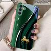 Goldenes springendes Pferd gut Für Samsung S26 S22 S8 S9 10 S20 Ultra S21 Pro S22 Plus S23 FE S24Ultra S25 Edge S24+ Glas Handyhülle