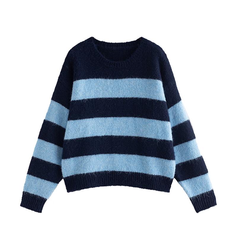 Chuyu Damen-Strickpullover mit Retro-Streifen, Herbst 2025