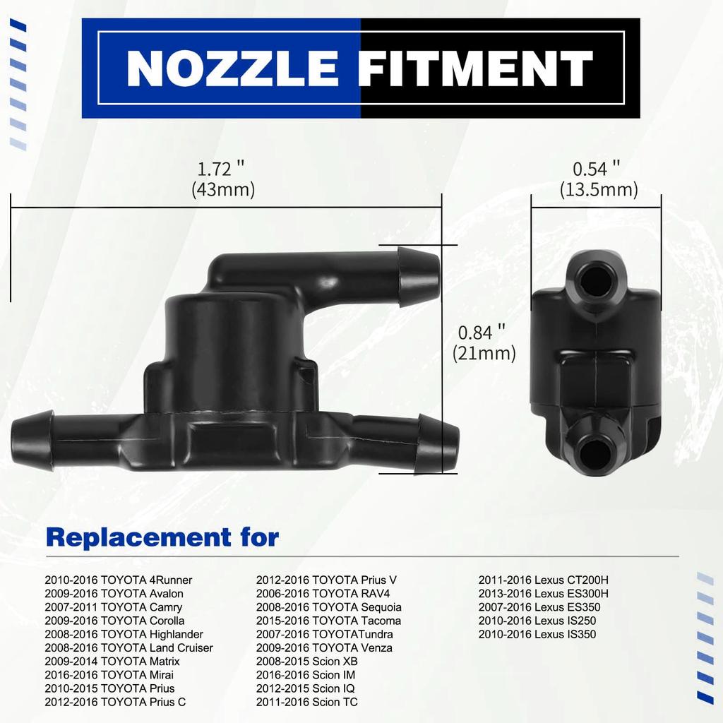Edinstry Washer Nozzle, Window Washer Nozzle, Diffusion , Nozzle, Windshield Washer Nozzle, Wiper , OE: 8532128020, 2 Pcs