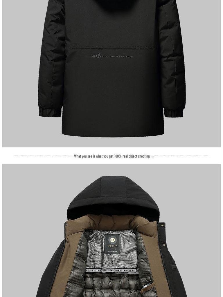 Luomeng Herren Winterjacke aus dicker Baumwolle - Kälteschutz mit Graphen für Männer mittleren und höheren Alters