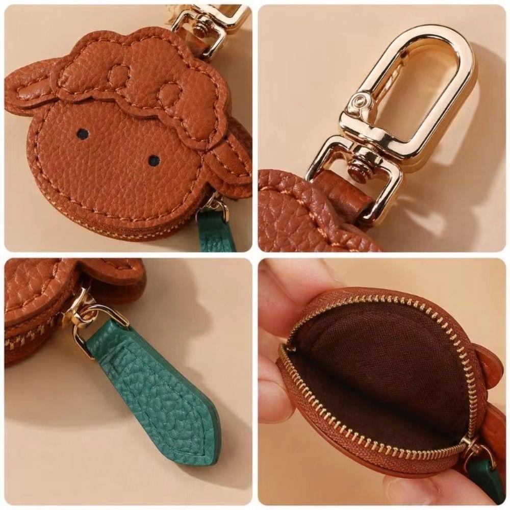 Goat Lamb Shaped Coin Purse Cartoon Bag Charm Creative Bag Pendant Outdoor