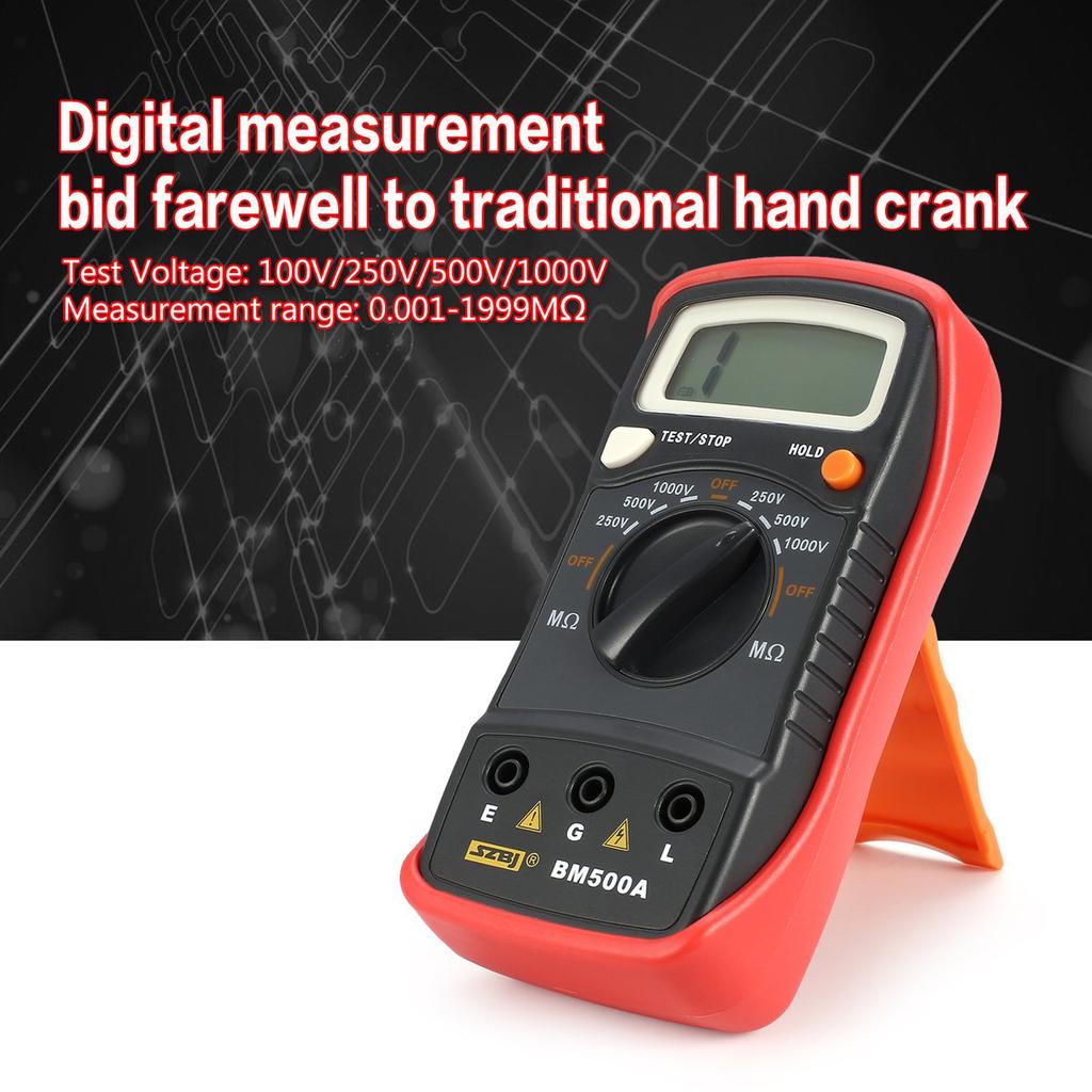 Testeur de résistance - DIOCHE - BM500A - 1000V - Écran LCD - Numérique