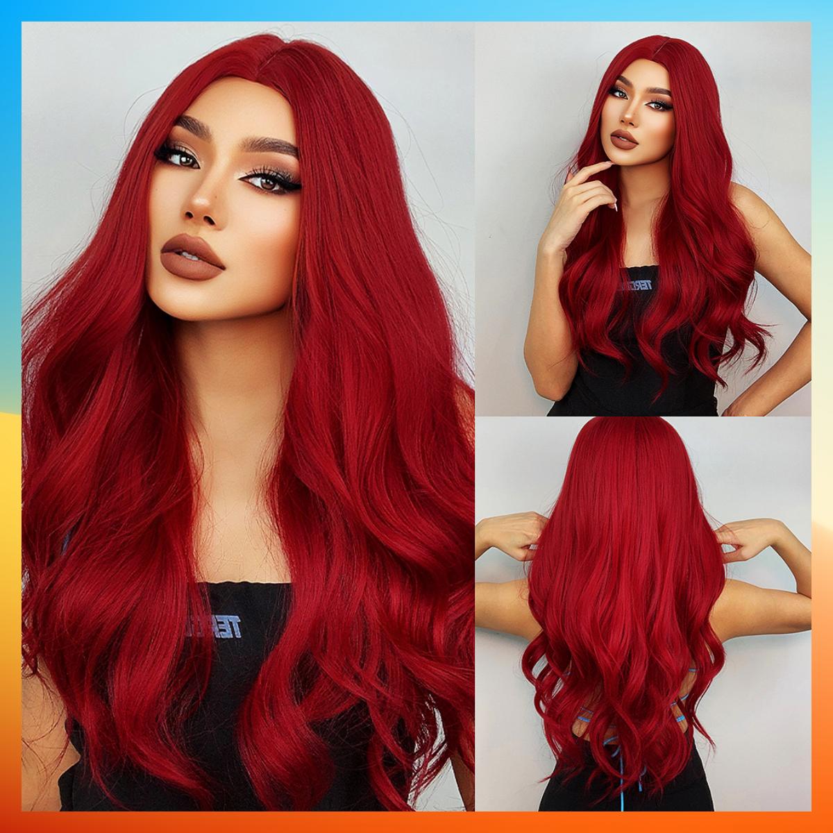 

2025 Европейская мода Длинный волнистый парик Головной убор для женщин