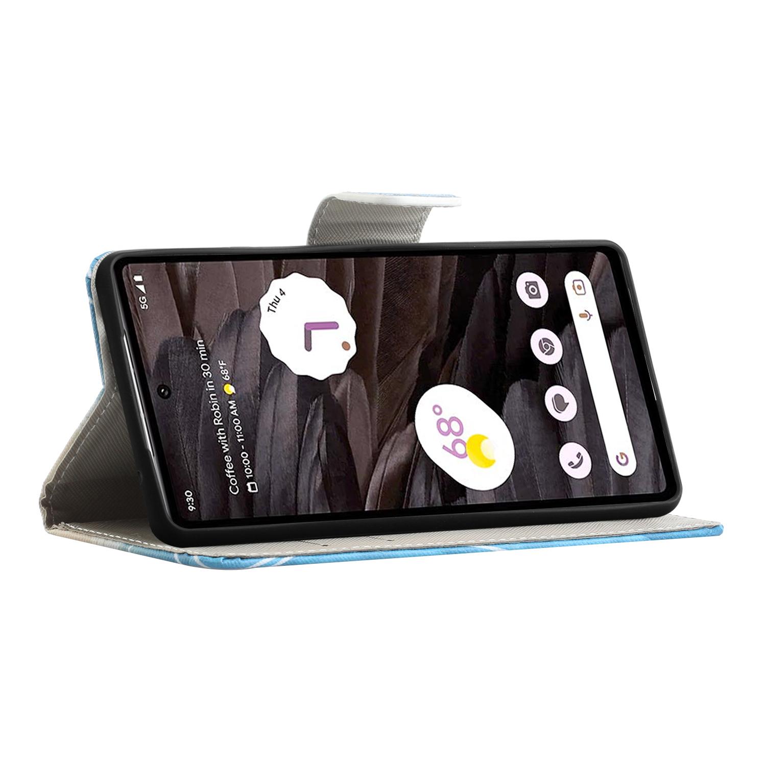 

For Google Pixel 8a Wallet Case PU Leather Pattern Stand Phone Cover Camouflage