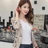 Spring Autumn Women Printed Small Suit Jacket Female Long Sleeve Slim Short Retro Coat Ladies Small Fragrant Top Blazer