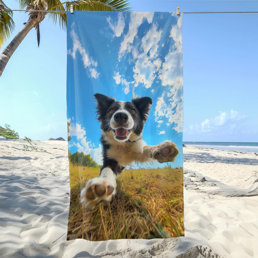 Cute Dog-Print Beach Towels: Dry Off in Style with Our Adorable Designs! Suitable for towels, bath towels, beach towels