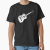 Ta Maszyna Zabija Faszystów Guthrie Gitara Grafika Klasyczna Koszulka Vintage Męska Wszechstronna Streetwear Moda