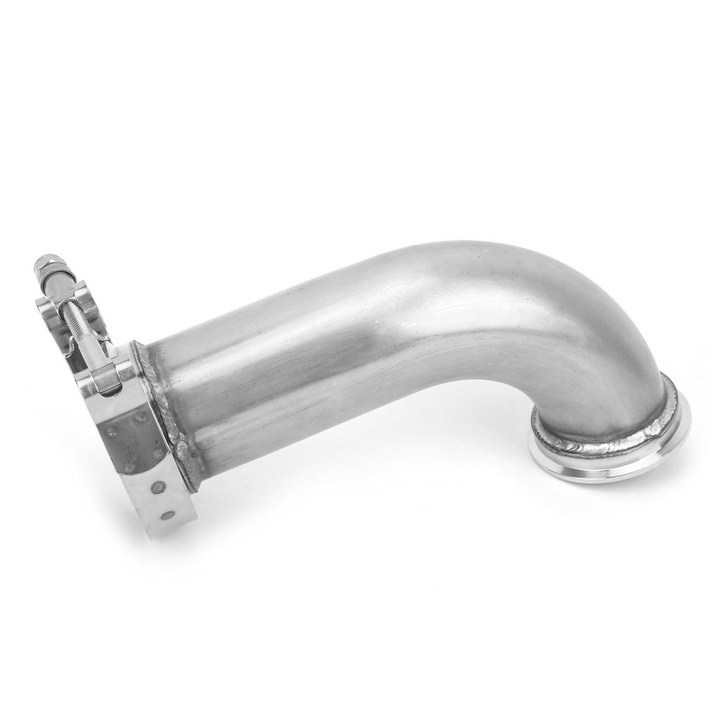 90° Flange Elbow Adapter Downpipe VBand Clamp Stainless Steel 2.5in ID To 3.2in OD