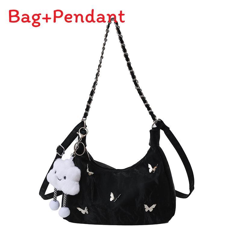 

Fashion Summer Butterfly Crossbody Bag With Chain Detailing For Daily Use чёрный