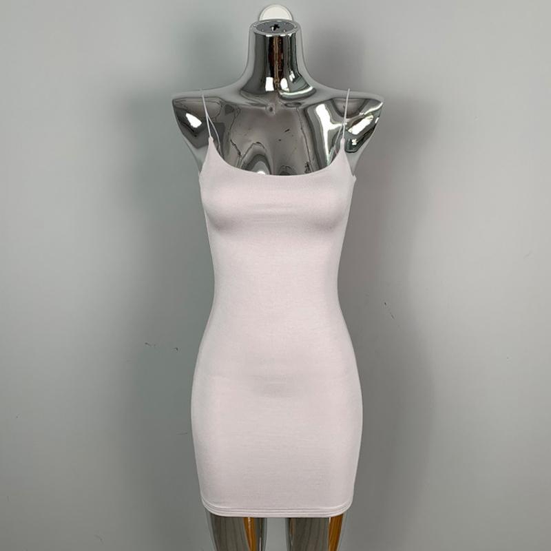 Summer Women's U-neck Dress Casual Suspender Hip Hugging Skirt Fashionable and Sexy Tight Skirt