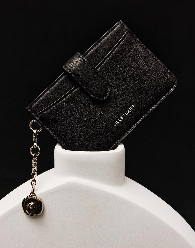 Jillstuart Acc [Zoe] Flower Charm Cowhide Card Wallet 2 Colors