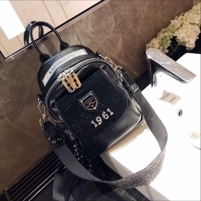 

Горячий многоцелевой рюкзак Diamond, женский модный рюкзак, серебристый, мягкая кожа, сумка для отдыха и путешествий, школьный рюкзак