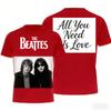T-shirt band rock Estiva T-shirt da uomo e da donna T-shirt stampata The Beatles T-shirt girocollo hip hop T-shirt sportiva traspirante