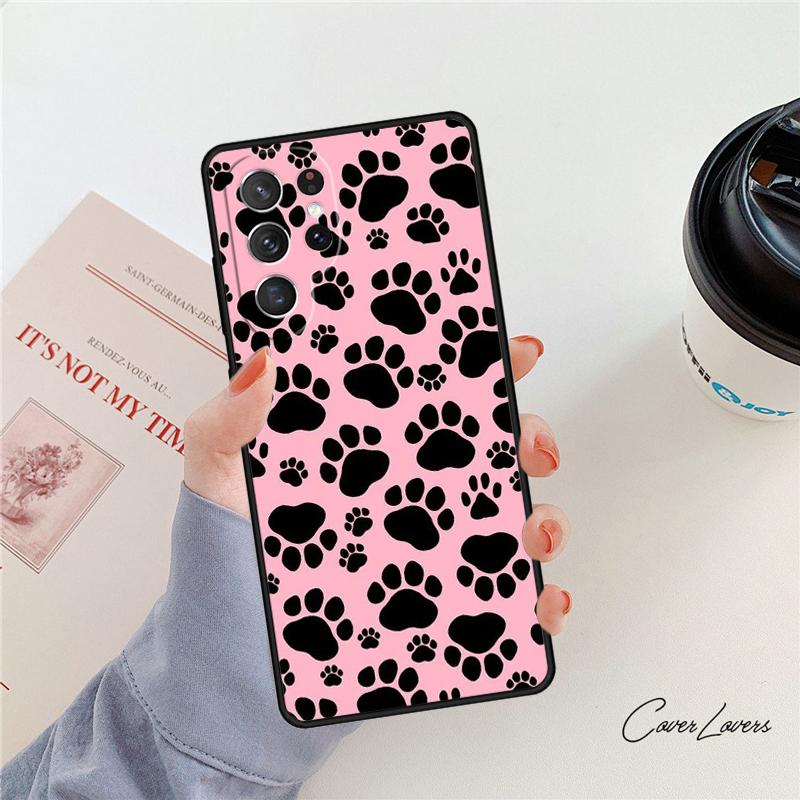 

Dog Cat Paw phone case For Samsung Galaxy S24 S25 S23 S22 Ultra Note 10 20 Plus S20 S21 FE Cover Galaxy S25