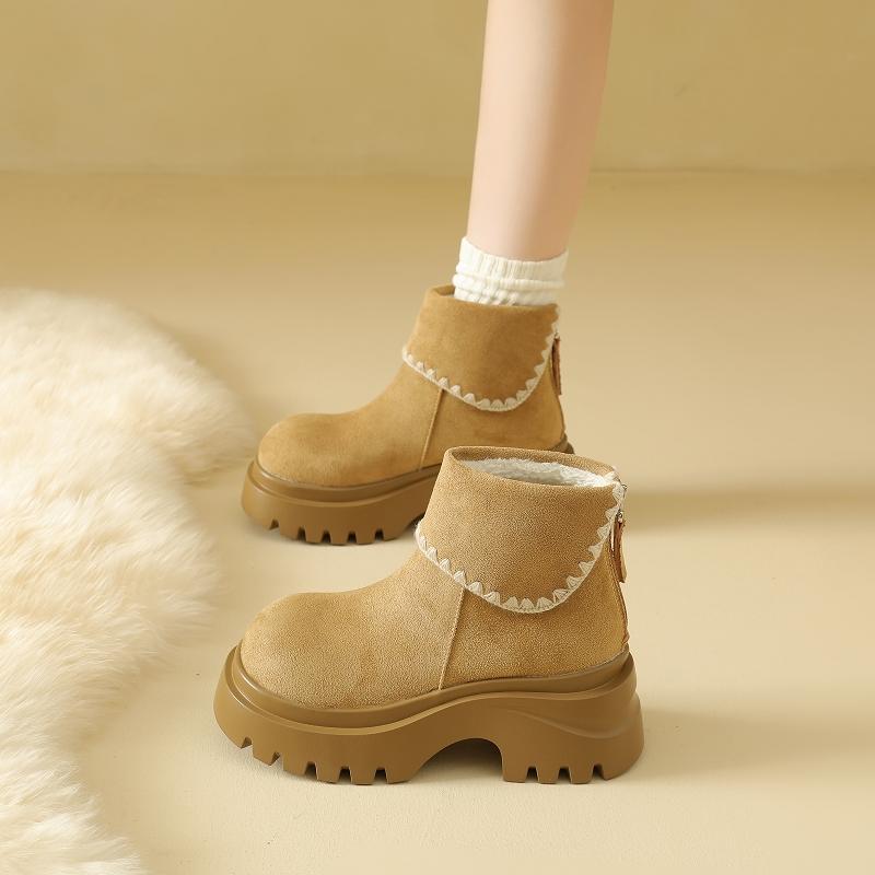 Latest Thick Sole Snow Boots for Women  High-Top Insulated Cotton Shoes for Cold Weather and Frost Protection