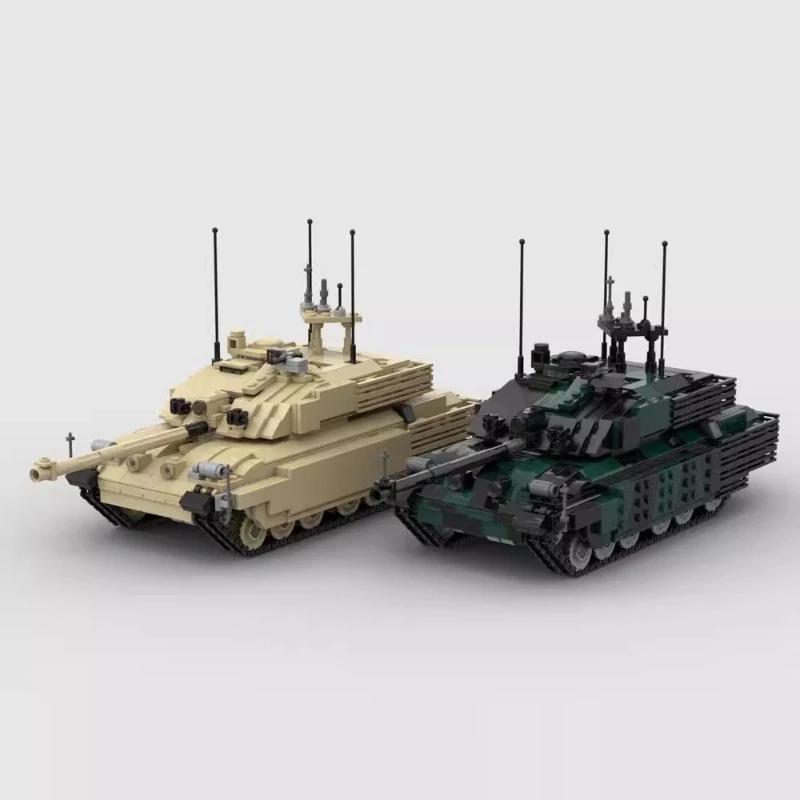 MOC Modern Military War Equipment Building Blocks Set Challenger 2 Main Battle Tank Model DIY Kids Assembly Toys Birthday Gifts