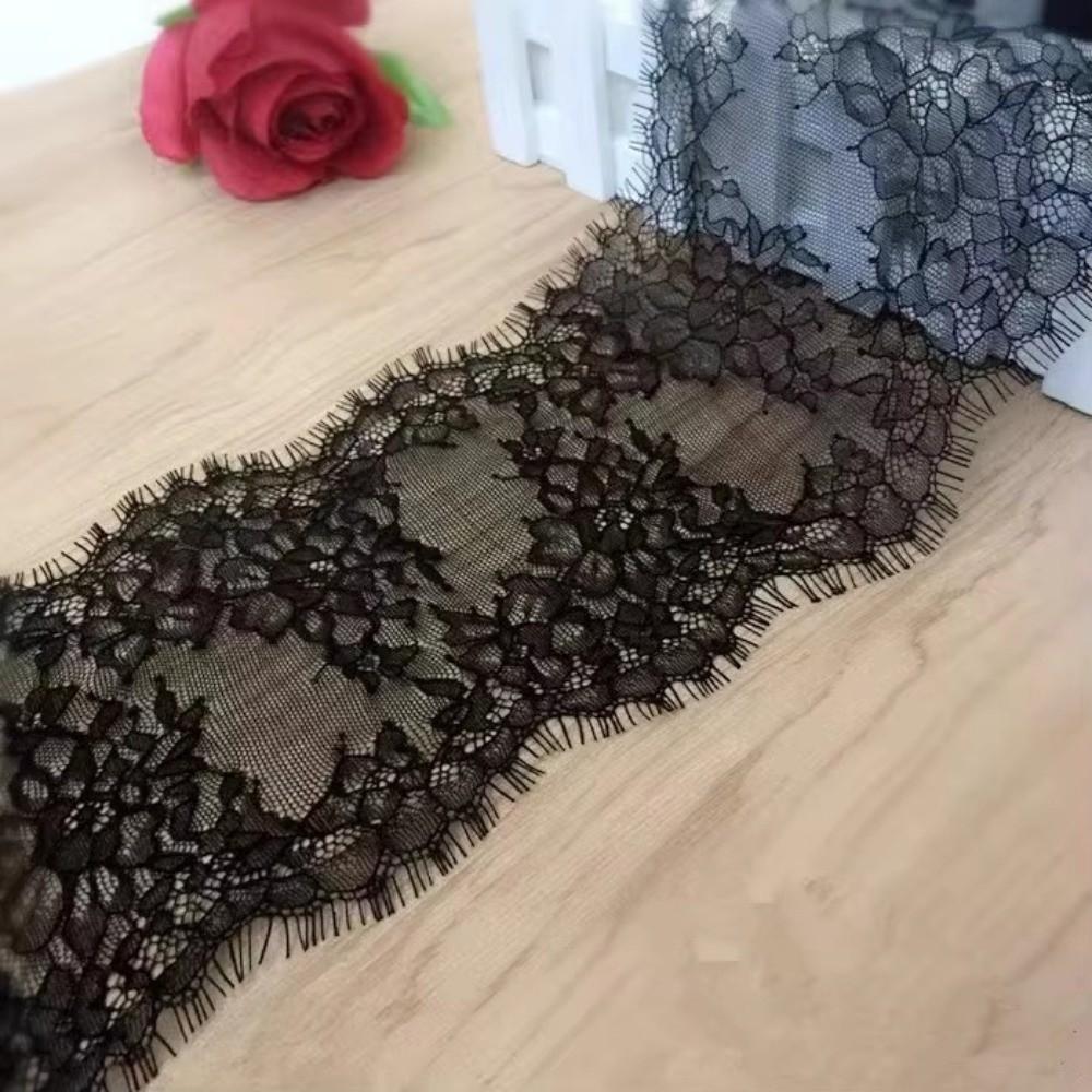 3Meters Length Mesh Lace Trims 15cm Width Lace Sewing Trims Eyelash Lace Trims Garment Making