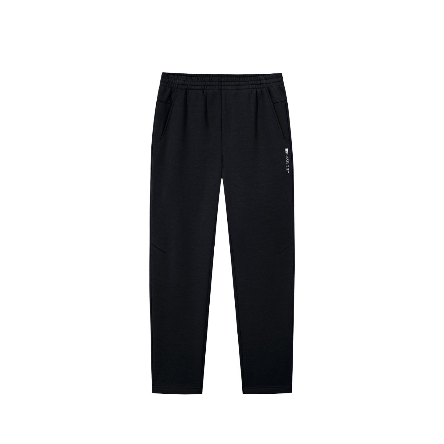 

Anta Тренировочная серия Мужские длинные брюки 2025 Зимние вязаные спортивные брюки Мужские низы Базовый черный 952547302-3 M