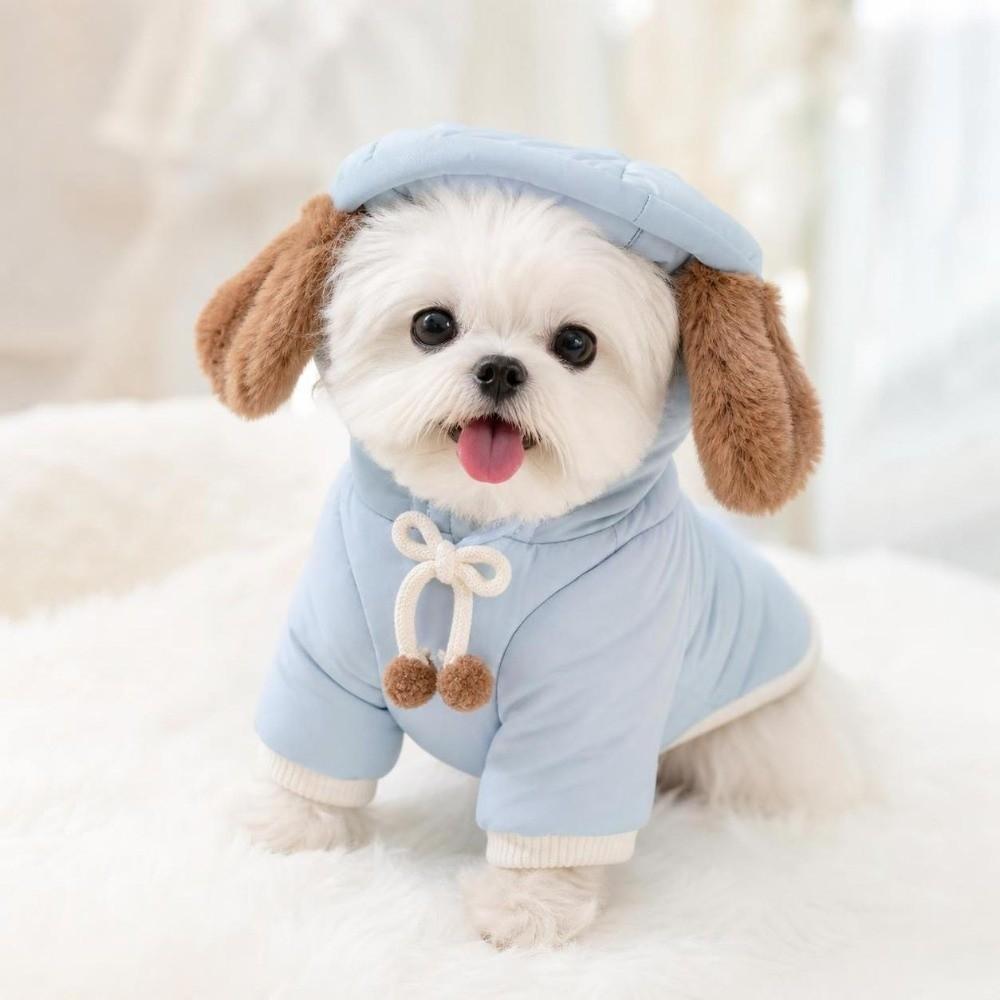 Winter Dog Warm Clothes Plush Lining Dog Vest Coat Fashion Dog Bodysuit  Puppy