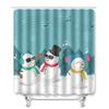 Christmas Shower Curtain Toilet Four-Piece Floor Mat Bathroom Absorbent Non-Slip Door Mat Carpet Bathroom Absorbent Foot Mat