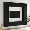 8 Piece TV Cabinet Set Black Oak Effect Wood Based Material