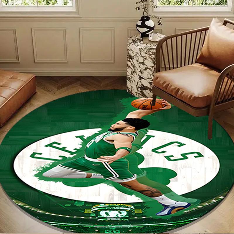 Boston Basketball Round mat, Anti-slip Circle Carpet Chair rug For livingroom,Bedroom, doormat home decor Gift Christmas Gifts