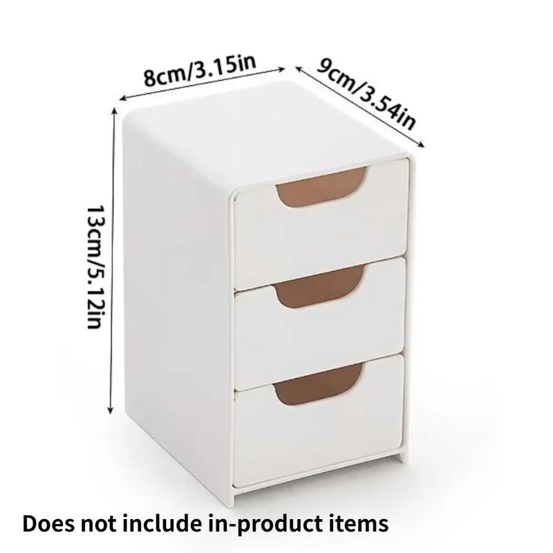 

1Pcs Storage Box 3-layer Desktop Mini Large-capacity Jewelry Drawer-type Partition Safety Material Atmosphere
