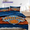 Set da tre pezzi con spirito da basket dei New York Knicks(1 * copripiumino + 2 * federa, senza nucleo)Set biancheria da letto Morbido e confortevole