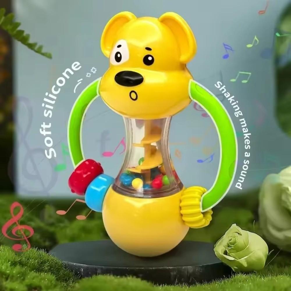 Bear Bell Ball Rattle Soft Sensory Toy Sensory Development Hand-Cranked Bell  Early Education