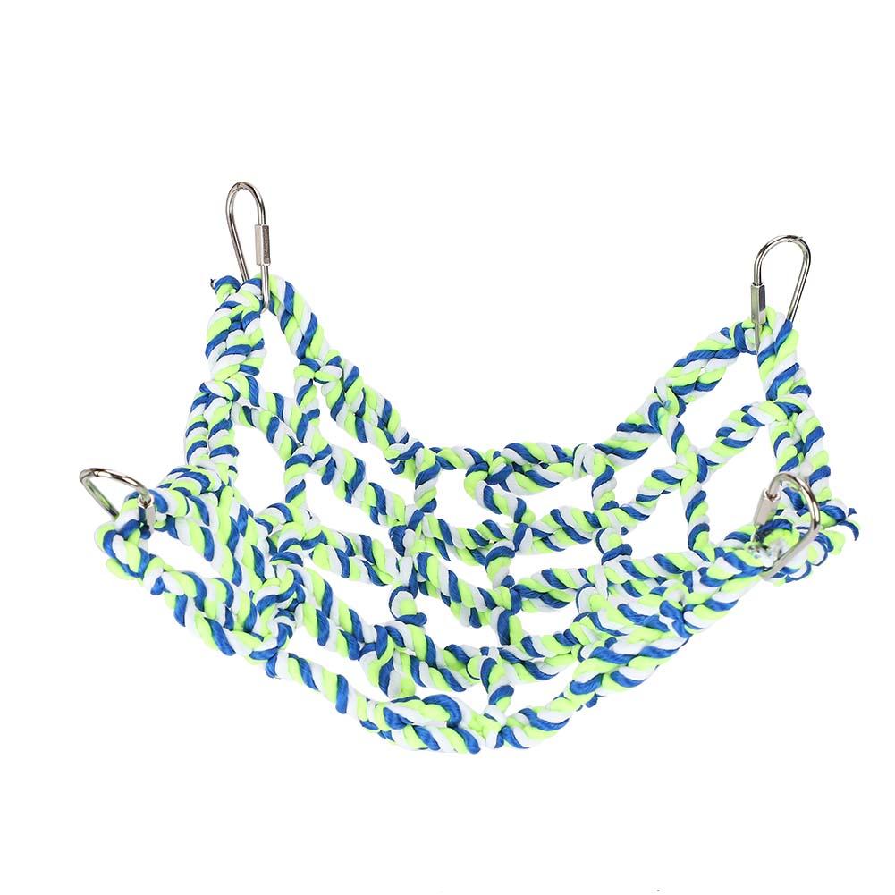 Small Pet Hammock Woven Rope Mesh Climbing Net for Parrot Squirrels Sugar Glider