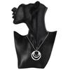 925 Silver Necklace Earring Jewelry Set Fashion Charm Circel for Women Lady Wedding Party LS09
