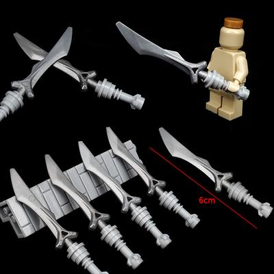 Krieger Silbermesser Baustein Waffe Montage Miniatur Meistermodell Kriegszubehör Ausrüstung Spielzeug