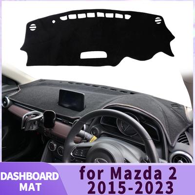 Adequado para Mazda 2 Mazda2 DJ DL 2015 2016 2017-2023 Acessórios para Carro Capa de Painel Tapete Protetor para Painel Tapete de Painel Protetor Solar Tapete Protetor
