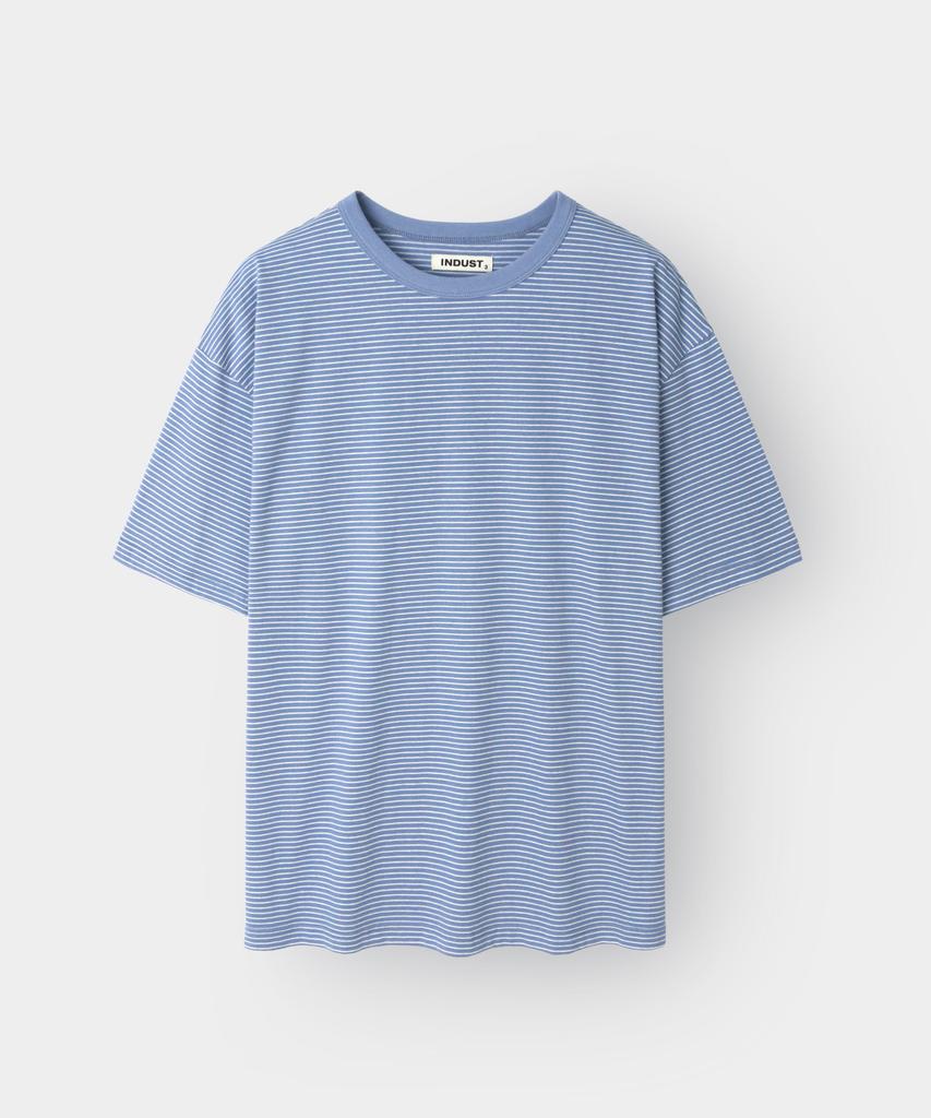 INDUST Striped Half T-Shirt_8 Colors (B Type)